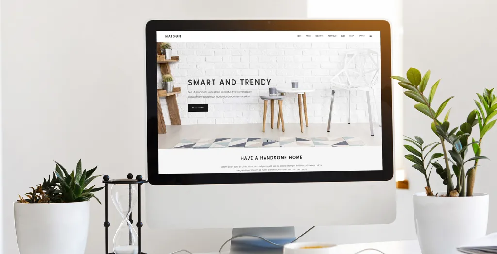website on desktop website on desktop