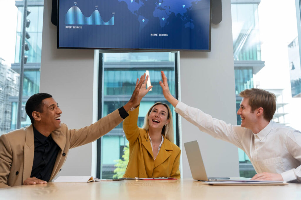 Business colleagues banner concept