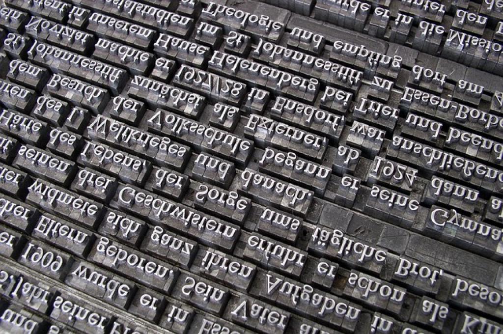 a close-up of a typewriter