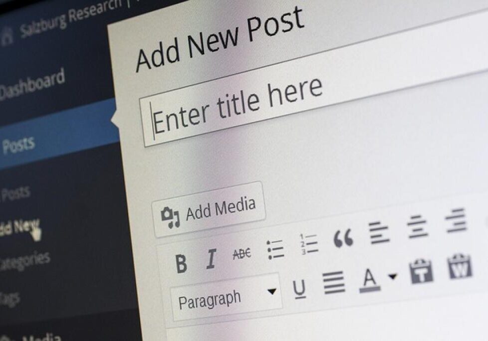 WordPress post creation interface displayed