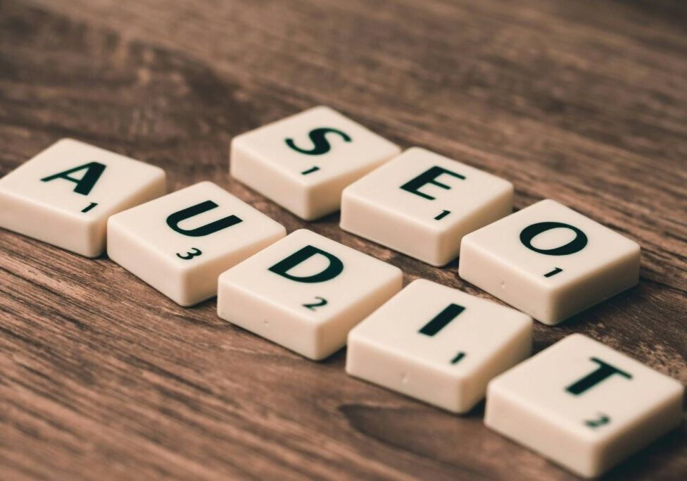 Seo Audit White Blocks on Brown Wooden Surface